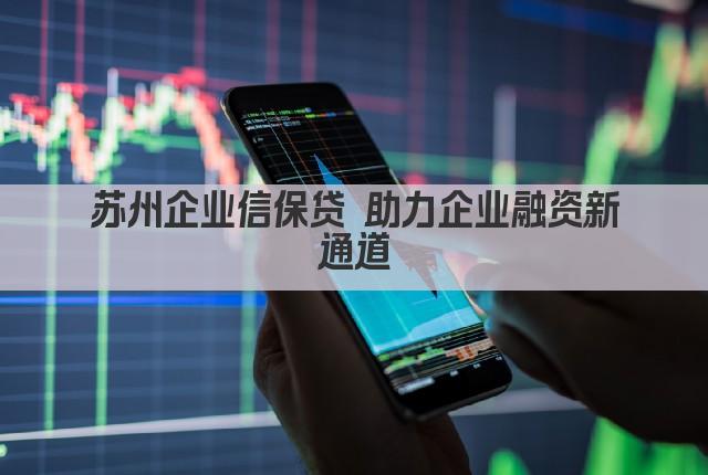 苏州企业信保贷 助力企业融资新通道(图1)