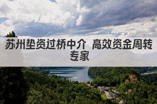 苏州垫资过桥中介 高效资金周转专家(图1)