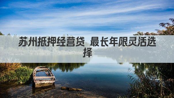 苏州抵押经营贷 最长年限灵活选择(图1)