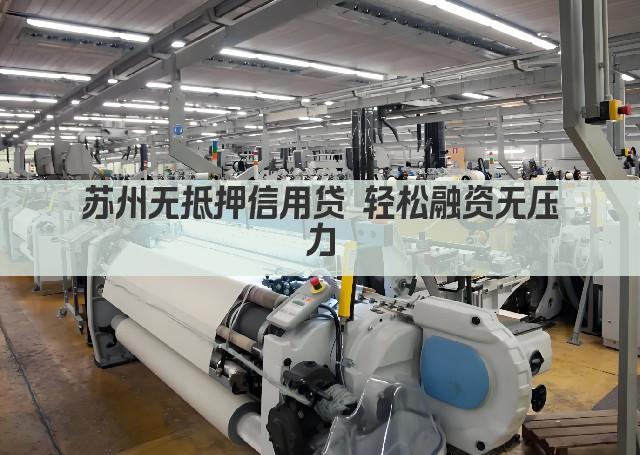 苏州无抵押信用贷 轻松融资无压力(图1)