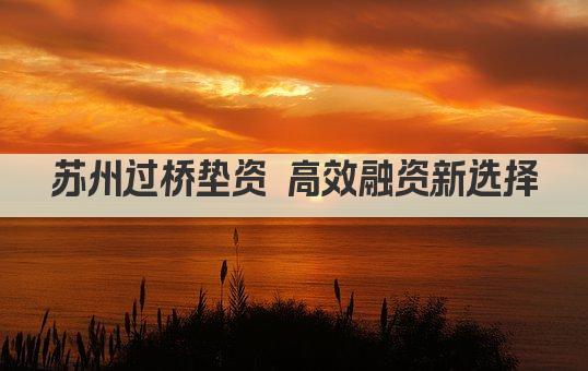 苏州过桥垫资 高效融资新选择(图1)