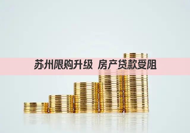 苏州限购升级 房产贷款受阻(图1)