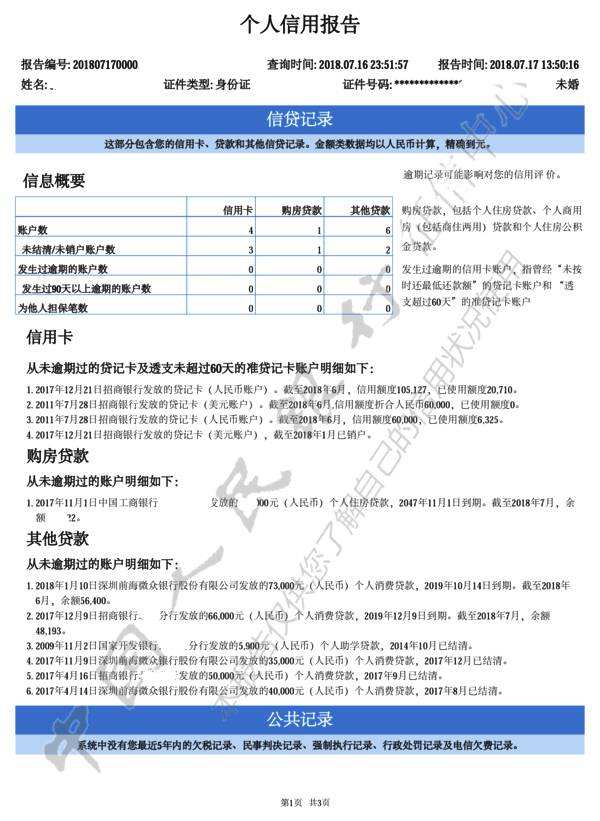 苏州贷款网免费教你怎么看征信报告(图2)